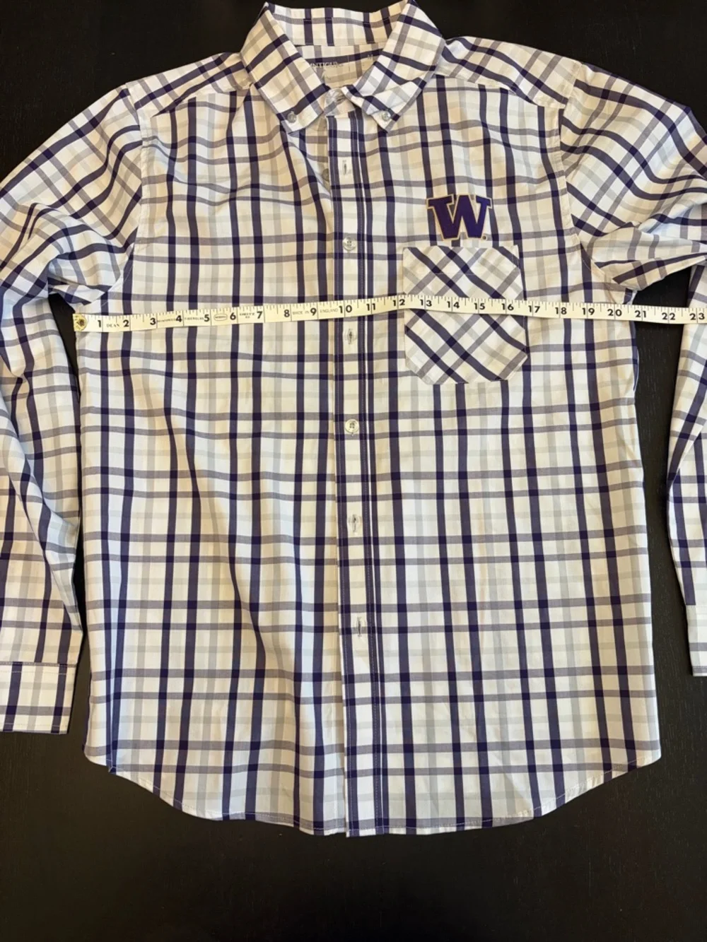 Men’s Antigua University of Washington Size Medium Button Down Shirt - Picture 4 of 7